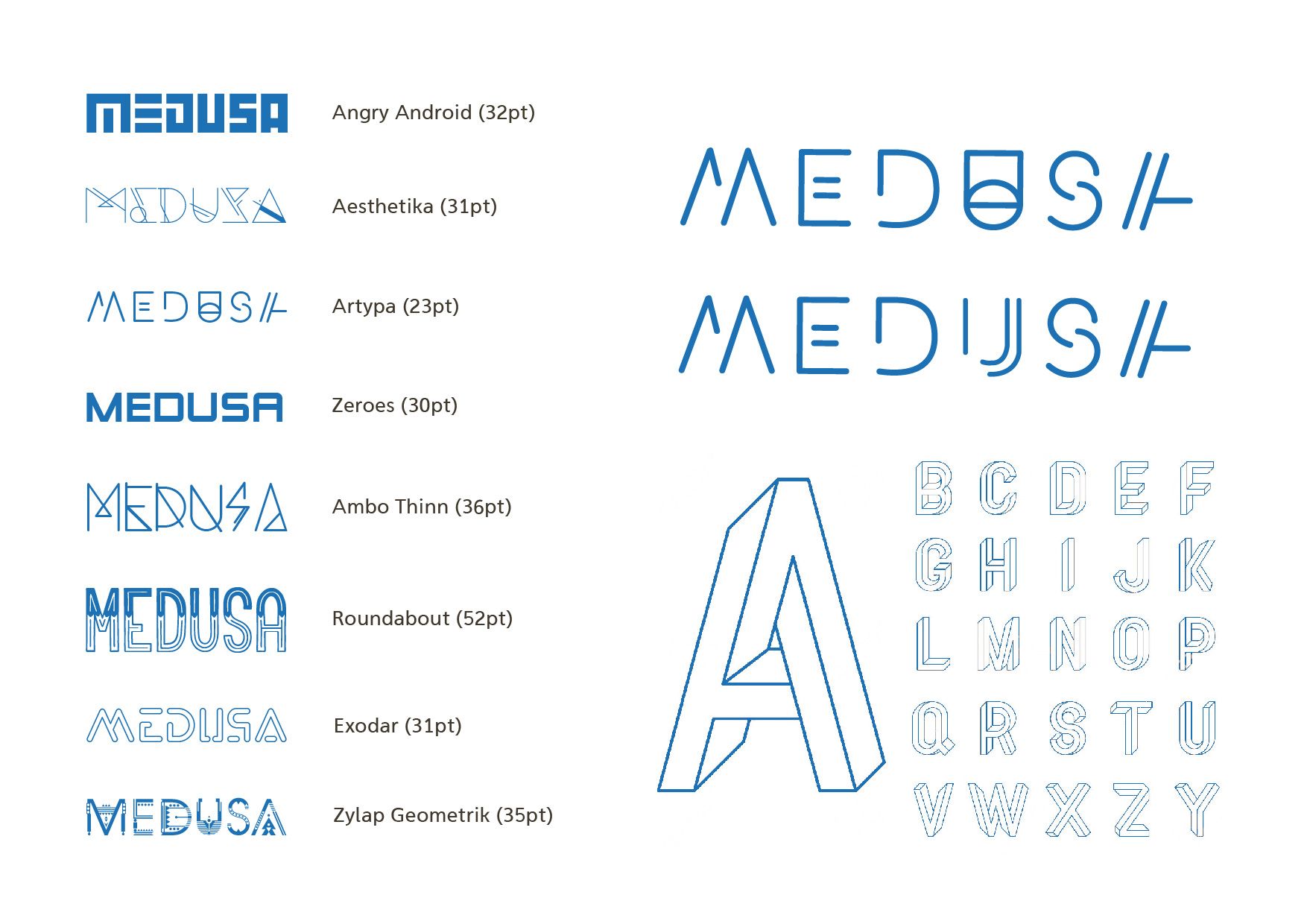 Medusa logotype studies